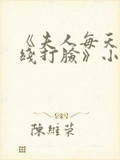 《夫人每天都在线打脸》小说封面