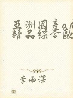 亚洲国产a成人精品综合欧美