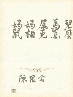 妈妈属马儿子属鼠相克怎么办封面