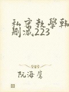 私密教学韩漫无删减223