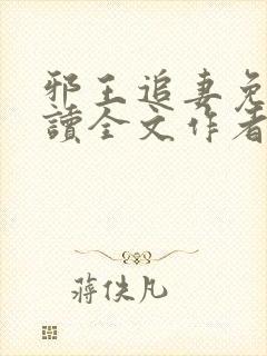 邪王追妻免费阅读全文作者