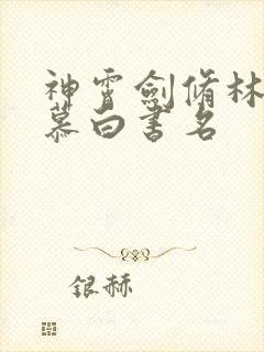 神霄剑修林枫苏慕白书名封面