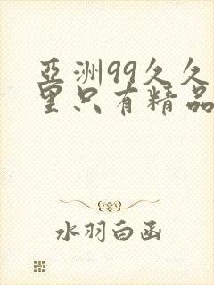 亚洲99久久这里只有精品