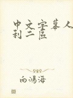 中文字幕人妻福利二区封面