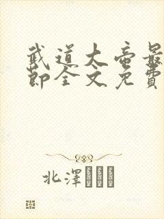 武道大帝最新章节全文免费阅读