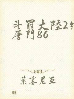 斗罗大陆2绝世唐门86封面