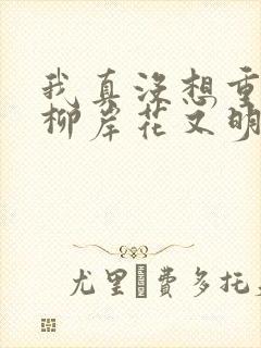 我真没想重生啊柳岸花又明小说原著封面