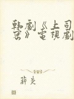 韩剧《上司的秘密》电视剧免