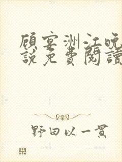 顾宴洲江晚枝小说免费阅读最新章节