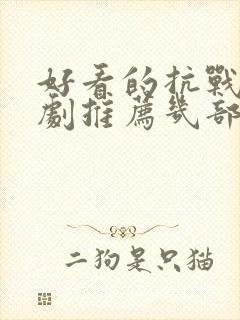 好看的抗战电视剧推荐几部封面