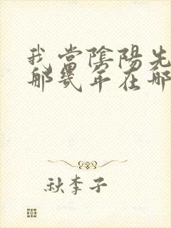 我当阴阳先生的那几年在哪看