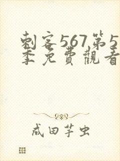 刺客567第5季免费观看完整版