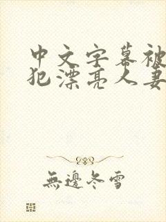 中文字幕被公侵犯漂亮人妻