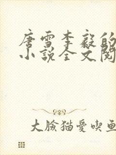 唐雪李毅的重生小说全文阅读