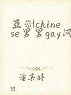 亚洲chinese男男gay网站