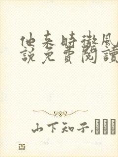 他来时微风甜小说免费阅读封面