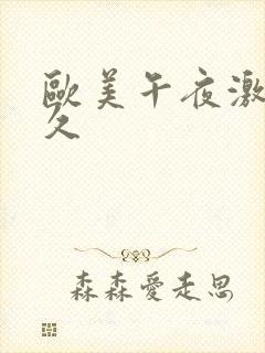 欧美午夜激情久久