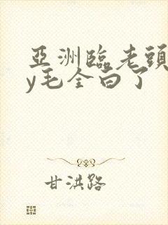 亚洲临老头gay毛全白了