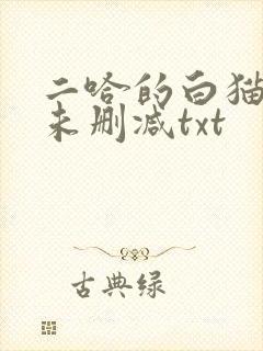 二哈的白猫师尊未删减txt