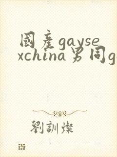 国产gaysexchina男同gay