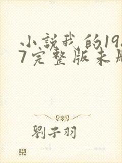 小说我的1987完整版未删减小说