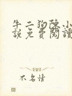 牛二狗陈小燕小说免费阅读无弹窗
