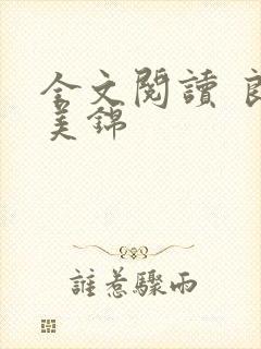 全文阅读 良陈美锦