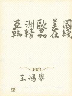 亚洲欧美国产日韩精品在线封面