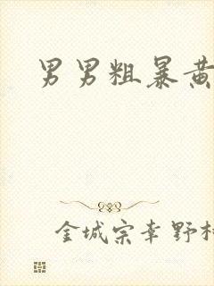 男男粗暴黄文
