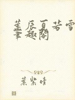 叶辰夏若雪免费笔趣阁