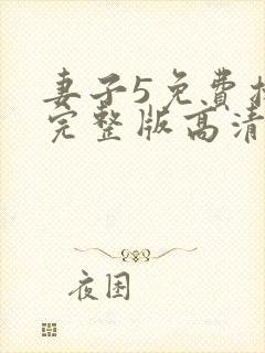 妻子5免费播放完整版高清韩剧