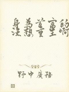 身为首富的我真没想重生啊