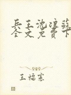 兵王沈浪苏若雪全文免费下载封面