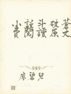 小说斗破苍穹免费阅读原文