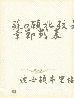 苏o顾北弦最新章节列表