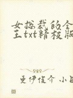 女总裁的全能兵王txt精校版下载