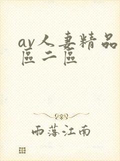 av人妻精品一区二区