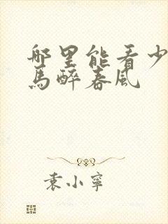 哪里能看少年白马醉春风