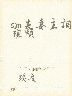 sm夫妻主调教视频
