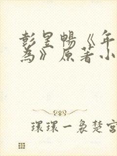 彭昱畅《年少有为》原著小说