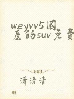 weyvv5国产的suv免费封面