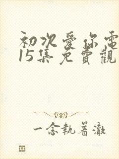 初次爱你电视剧15集免费观看