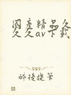 国产精品久久久久久av下载