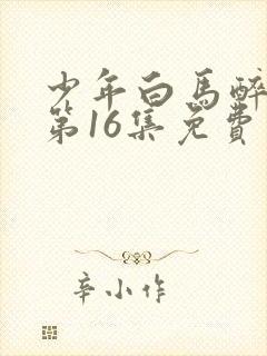 少年白马醉春风第16集免费观看封面