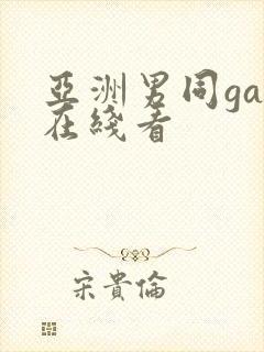 亚洲男同gay在线看封面