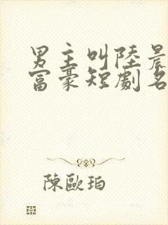 男主叫陆晨隐藏富豪短剧名字