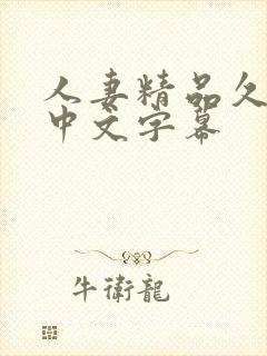 人妻精品久久久中文字幕