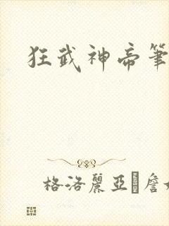 狂武神帝笔趣阁