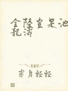 金陵岂是池中物龙涛