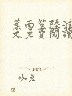 叶南笙陆淮舟全文免费阅读最新章节封面